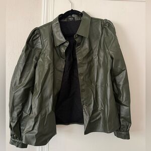 VICI Green Faux Leather Jacket
